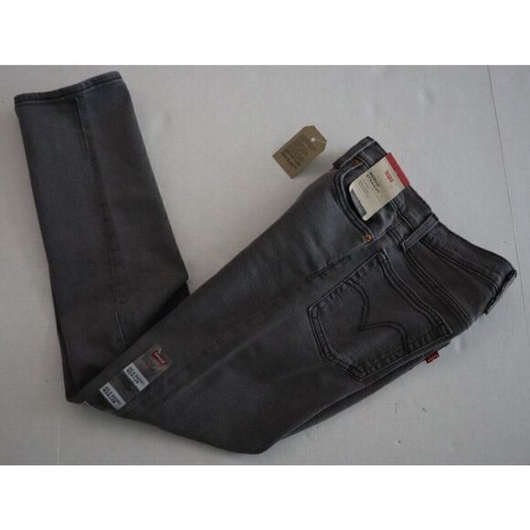 Levi's Women's Sz 00 Short / W24 L28 Gray Wedgie Straight Denim Jeans $70 - Picture 8 of 9